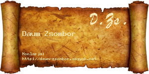 Daum Zsombor névjegykártya